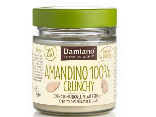 Damiano Organic Amandino Crema di Mandorle Pelate Crunchy 2