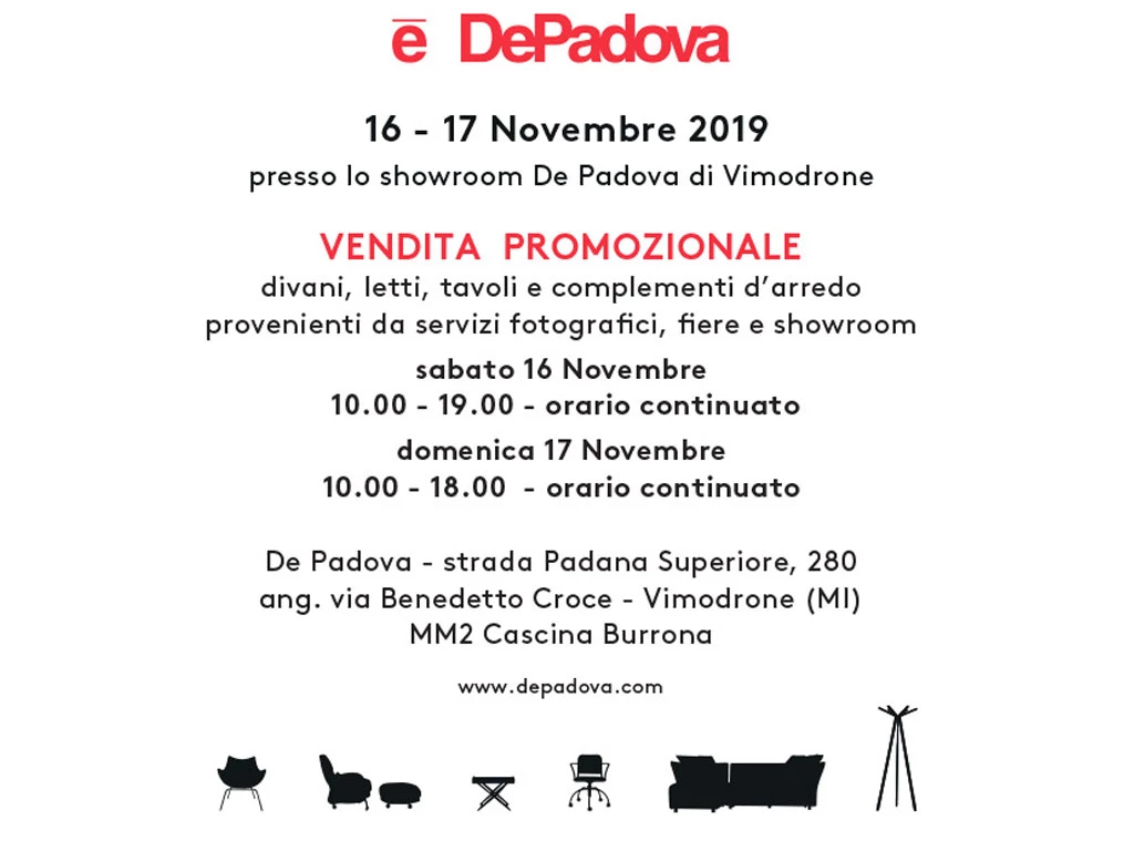 DePadova Vendita Speciale 2019