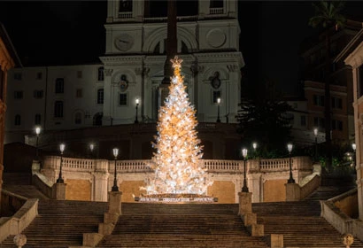 Dior Albero di Natale 2023 Piazza del Popolo a Roma