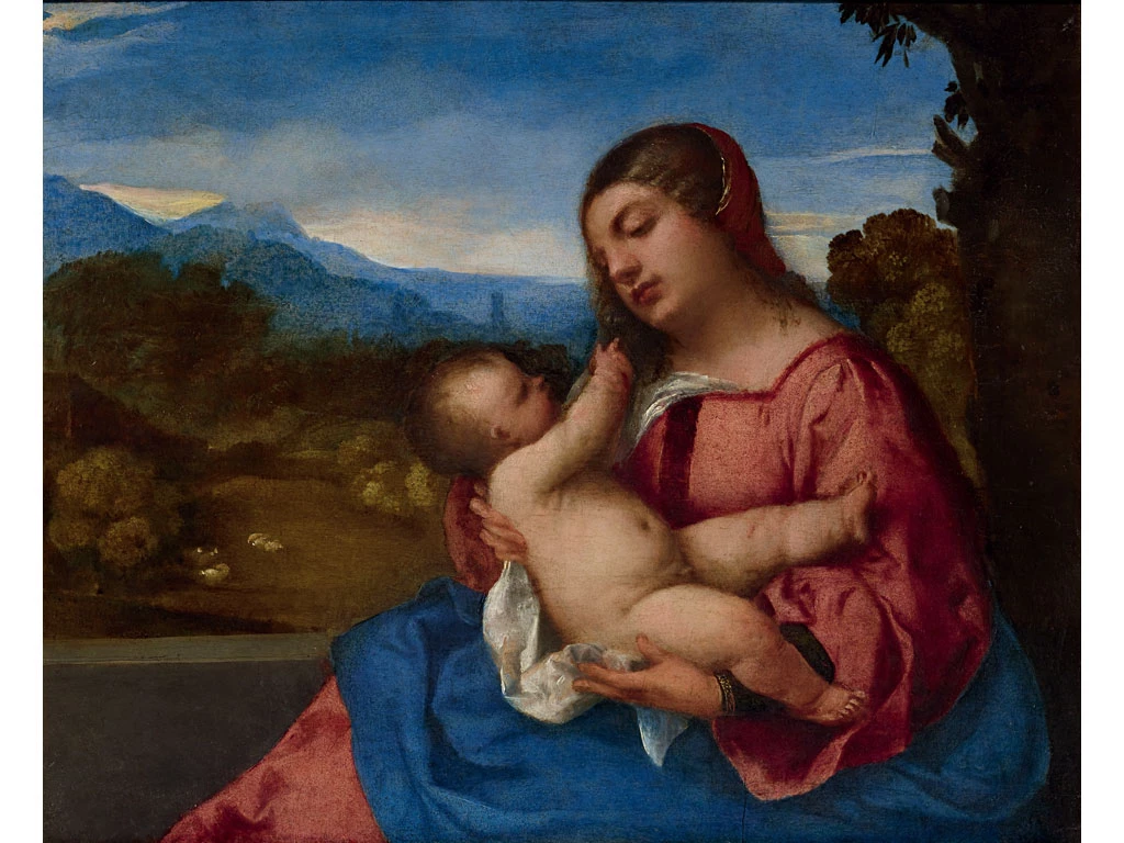 Marte Venere Amore di Tiziano all'Accademia di Carrara in Bergamo