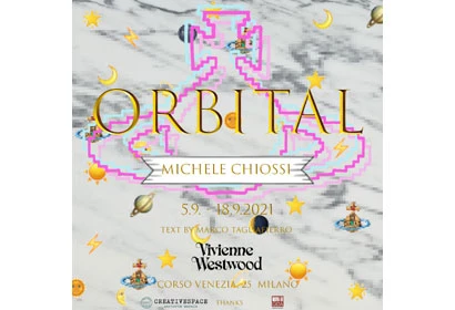 Mostra Orbital di Michele Chiossi alla Boutique Vivienne Westwood a Milano.